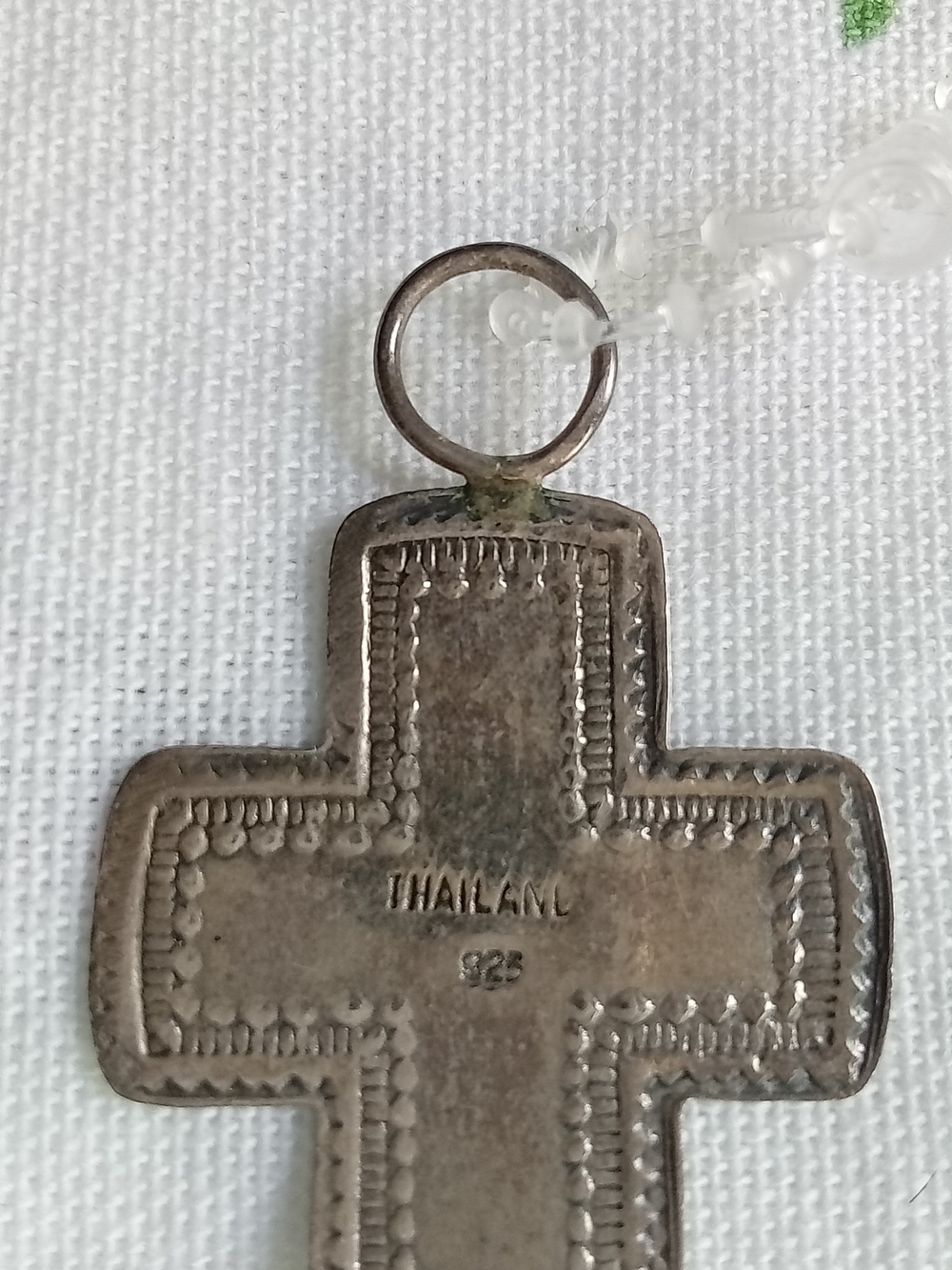 Sterling Silver Thailand Cross Pendant - Silver
